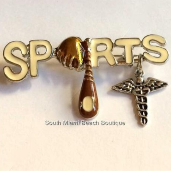 Caduceus Pin Brooch Sports Medicine Doctor Nurse - Picture 4 of 7